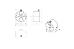 Ventilador axial de conducto de 710 mm - AL 710 D4 02 CFG