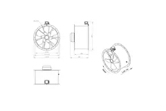 Ventilador axial de conducto de 710 mm - AL 710 D4 03 CFG