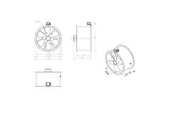Ventilador axial de conducto de 710 mm - AL 710 D84U 02 CFG