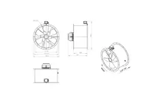 Ventilador axial de conducto de 710 mm - AL 710 D84U 01 CFG