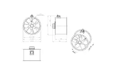 Ventilador axial para conductos de 900 mm - AL 900 D4 03 CFG