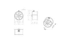 Ventilador axial para conductos de 1000 mm - AL 1000 D6 02 CFG