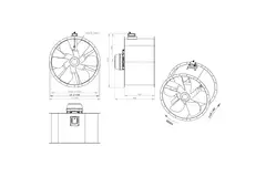 Ventilador axial de conducto de 1120 mm - AL 1120 D6 03 CFG
