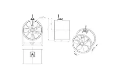 Ventilador axial de 800 mm - AL 800 D84U 01 CFG
