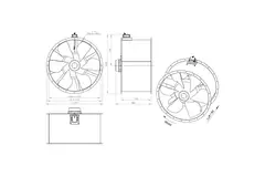 Ventilador axial de conducto de 1250 mm - AL 1250 D6 01 CFG