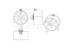 Ventilador axial de conducto de 1250 mm - AL 1250 D6 02 CFG