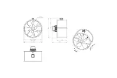 Ventilador axial de conducto de 1250 mm - AL 1250 D6 04 CFG