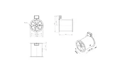 Ventilador de gases de combustión canalizado axial de 315 mm F400 - AL 315 D42U F4 02 CFG
