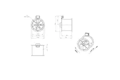 Ventilador axial de gases de combustión canalizado de 400 mm F400 - AL 400 D42U F4 01 CFG