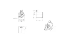Ventilador de gases de combustión canalizado axial de 315 mm F300- AL 315 D42U F3 02 CFG