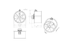 Ventilador axial para conductos de 1000 mm - AL 1000 D84U 03 CFG