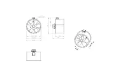 Ventilador axial de conducto de 1000 mm F300- AL 1000 D84U F3 02 CFG
