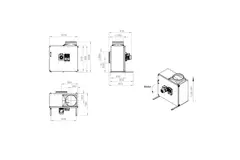 Caudal de aire exterior del motor del ventilador de caja - MPS 500 EC I K 01