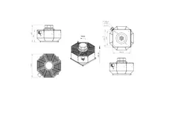 Ventilador de techo vertical metálico - DVL 500 D4 RK 02
