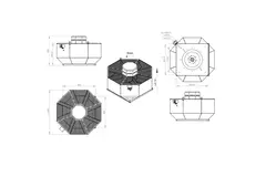 Ventilador de tejado vertical metálico - DVL 710 D6 RK 01
