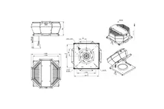 Ventilador de tejado vertical metálico - DVA 250 ECP 41