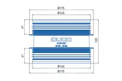 Conector Duco con goma D160-D160 (M/M)