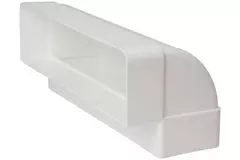 Plástico rectangular codo vertical 90° 220x90mm - KLV29-90