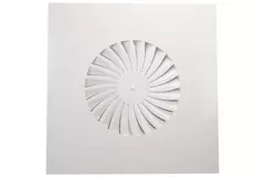 Difusor rotacional de aletas fijas 400mm cuadrado - SWS400 RAL9010