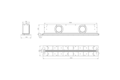 Difusor de ranura sin marco Ergovent 1050 mm con diámetro de conexión 125 mm - climatización - 1 ranura