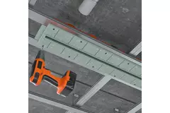 Difusor de ranura sin marco Ergovent 1000 mm con diámetro de conexión 90 mm - perfil