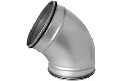 Codo helicoidal redondo 60º Ø 125 mm para tubos helicoidales