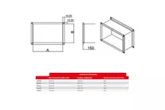 Conector rectangular flexible Maxivent M4004 horizontal - FC