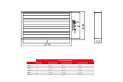Compuerta Maxivent con actuador para MR4565 horizontal izquierda - DAL
