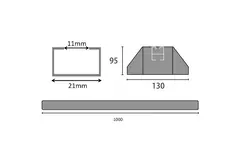 Barra de montaje ClimaConnect de caucho antivibraciones 1000 mm
