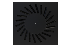 Difusor rotacional de acero con deflectores regulables - 400x400 mm - RAL 9005
