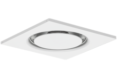 Difusor de techo redondo de acero para impulsión y retorno 595x595 mm - 250 mm - RAL 9016