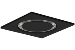 Difusor de techo redondo de acero para impulsión y retorno 595x595 mm - 250 mm - RAL 9005