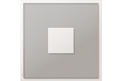 Difusor de techo perforado para impulsión y retorno 595x595 mm - 250 mm - RAL 9010
