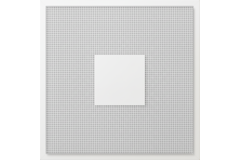 Difusor de techo perforado para impulsión y retorno 595x595 mm - 200 mm - RAL 9016