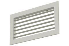 Rejilla simple regulable de aluminio - con muelles de fricción - 400x300 mm - RAL 9010