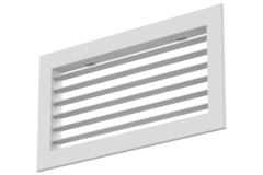 Rejilla simple regulable de aluminio - con muelles de fricción - 400x300 mm - RAL 9016