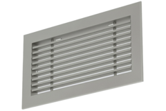 Rejilla de aluminio - con muelles de fricción - 400x150 mm - Aluminio anodizado