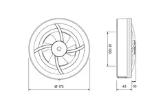 Ventilador de baño Solara con impulsor de calor - 100 mm de diámetro - blanco mate