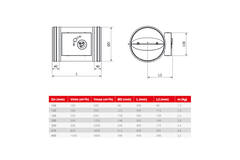 Redondo CAV Regulador de volumen constante de pared simple diámetro 160 mm