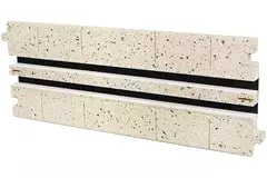 Sección intermedia Ergovent para rejilla enchufable modular 500 mm - 2 ranuras