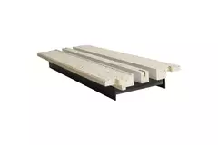 Sección intermedia Ergovent para rejilla enchufable modular 500 mm - 2 ranuras