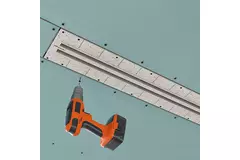 Rejilla lineal sin marco de Ergovent, empotrable, de 1050 mm con diámetro de conexión de 75 mm - modular - 2 ranuras