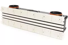 Rejilla sin marco Ergovent 1000 mm con diámetro de conexión 150 mm - climatización - 3 ranuras