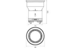 Conector Ubbink Air Excellent 23C para caja de distribución de aire DBOX 125/500