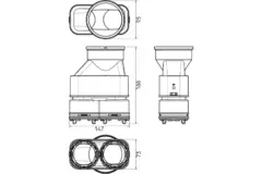 Conector Ubbink Air Excellent 55SC-23C para caja de distribución de aire DBOX 200/800