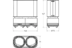 Reductor Ubbink Air Excellent 2x 23C - 55SC