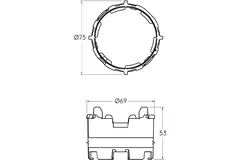 Anillo de cierre clic Ubbink Air Excellent 23C - 10 piezas