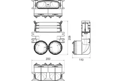 Reductor Ubbink Air Excellent 2x 34C - 45SC curva 90