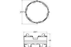 Anillo Click-Seal Ubbink Air Excellent 34C - 10 unidades