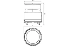 Conector Ubbink Air Excellent 48C para caja de distribución de aire DBOX 200/800